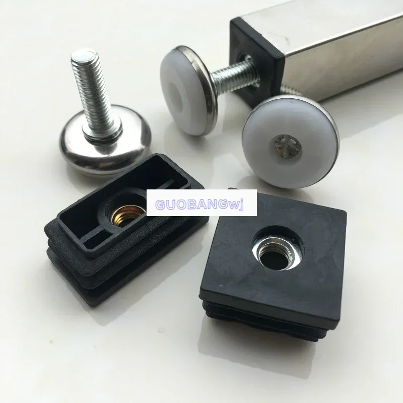 M10 30x30 мм, черная пластиковая заглушка для мебельных ножек, заглушки, вставные заглушки с регулируемыми резьбовыми ножками 2/3/5/8 ~ 20 шт.