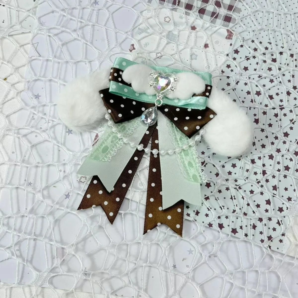 

keychain handbag lolita bag ornament ita bag accessories y2k accessories bow rabbit bag jewelry Keyrings for handbags decoration