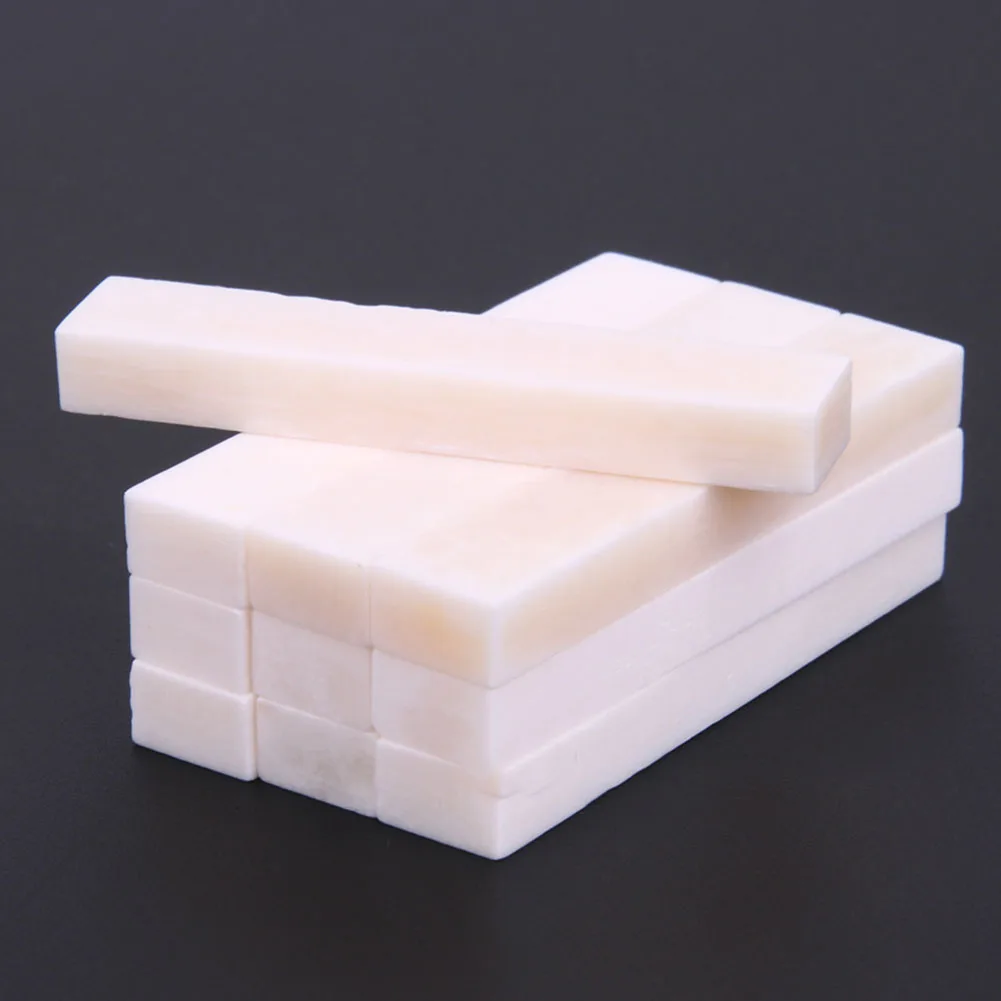 Blank Bone Nut Guitar Nut Set 2.04*0.37*0.23inch Bass Buffalo Bone DIY Kit Luthier Saddle Bridge Parts Stringed Instrument