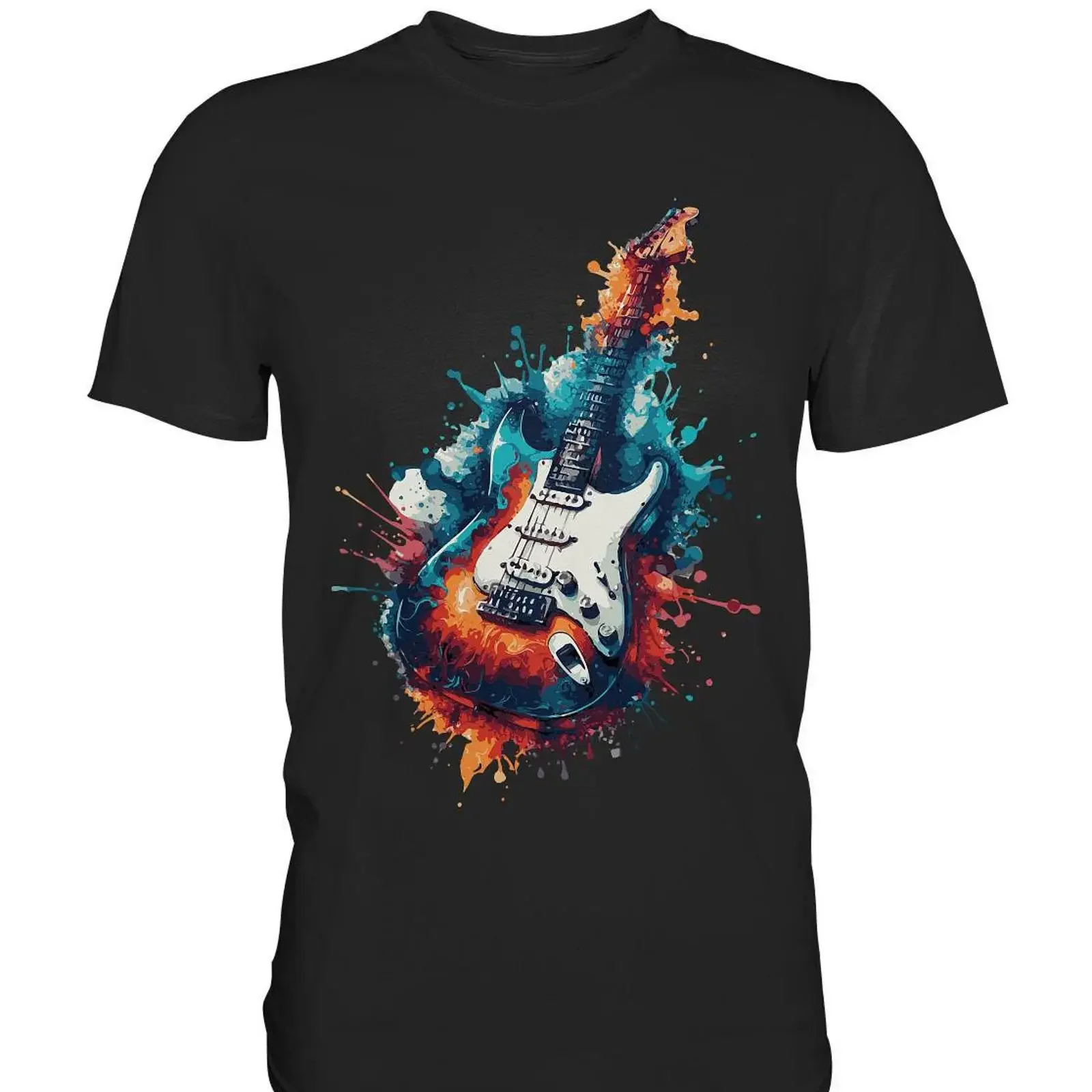 Guitars Guitarist Musician T Shirt Electric Guitar Player Music Lover Idea vintage Washed Stylish streetwear designer clothes