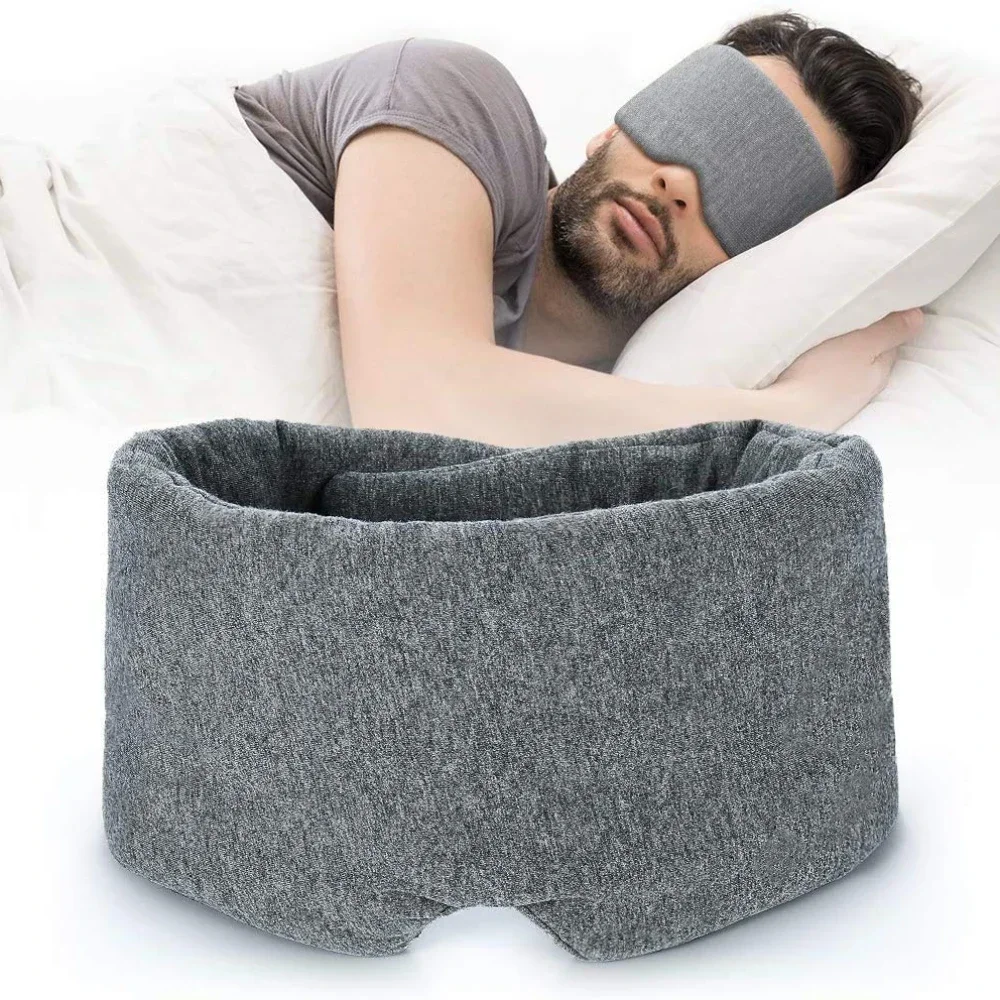 

100% Handmade Cotton Sleep Mask Blackout Comfortable Breathable Eye Mask for Sleeping Adjustable Travel Eyepatch Sleeping Mask