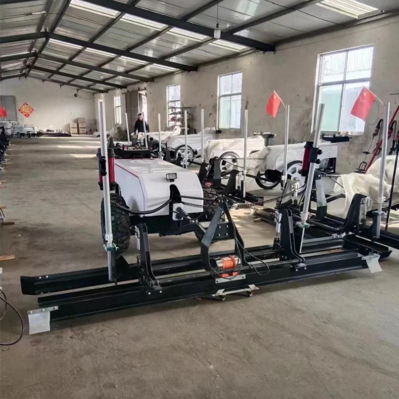 Intelligent Automatic Laser Screed Machine Real Time Laser Detection Self Adjusting Height Concrete Floor Equipment Professional