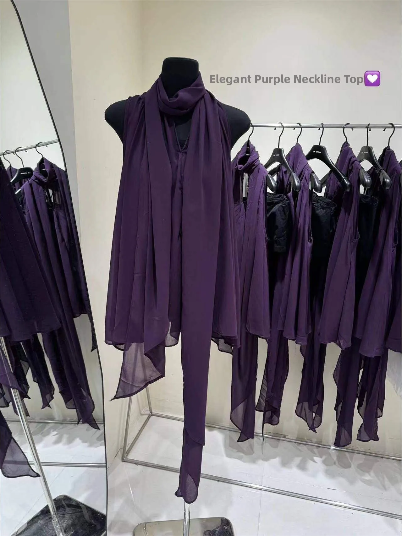 Ele Summer Purple Nastro di seta Svel irt Faion da donna Versatile coreano Sle Loose Fit rotondo Ne Pure Color