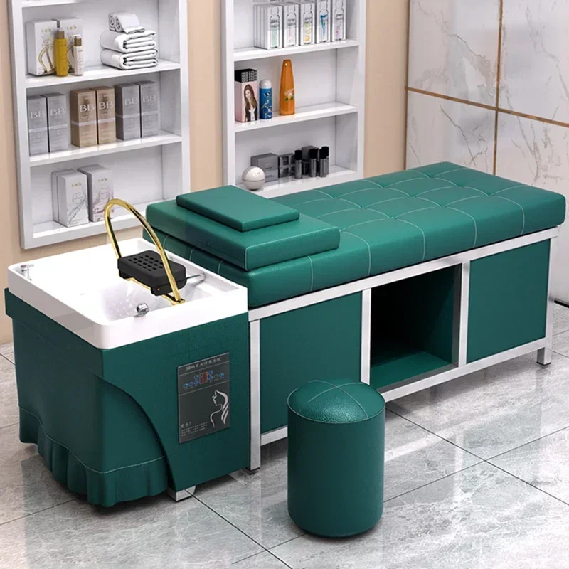 

Hair Washing Bed Luxury Hairdressing Salon Washbasin Cosmetic Spa Styling Professional Thai Mobilier Coiffure Massage Nursing