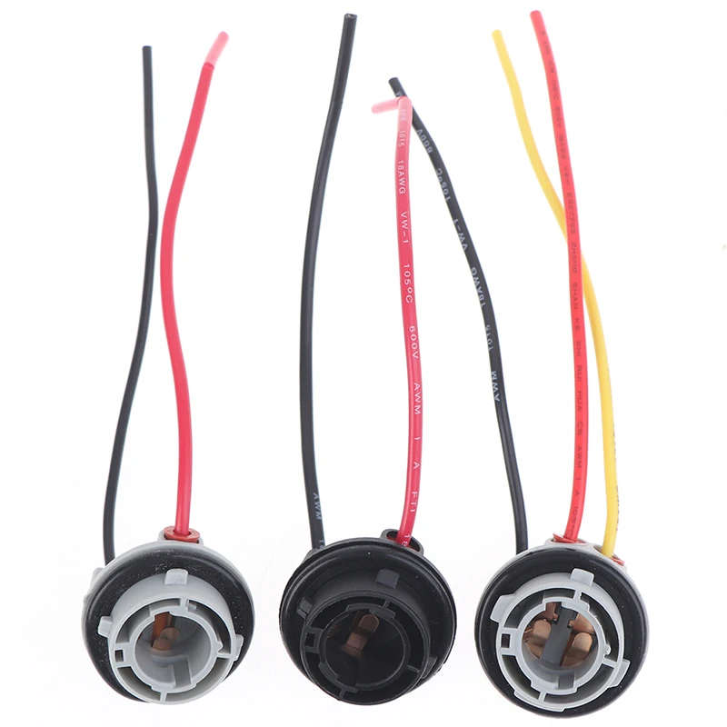 

2pcs 1156 1157 Bulb Socket BAY15D Lamp Holder P21/5W 12V Adapter Base Connector For Brake Light Plastic Car Accessories