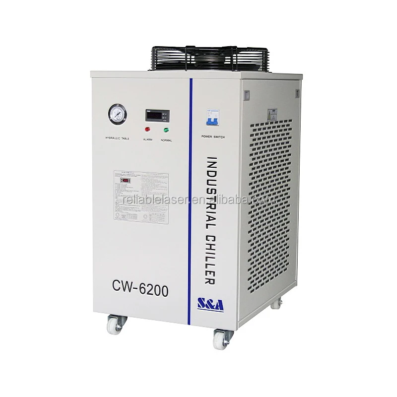 

CW-6200AN Industrial Water Cooled Chiller Aquarium Laser Chiller Machine Cooling Co2 Laser Tube, Metal RF Tube And Cnc Spindle
