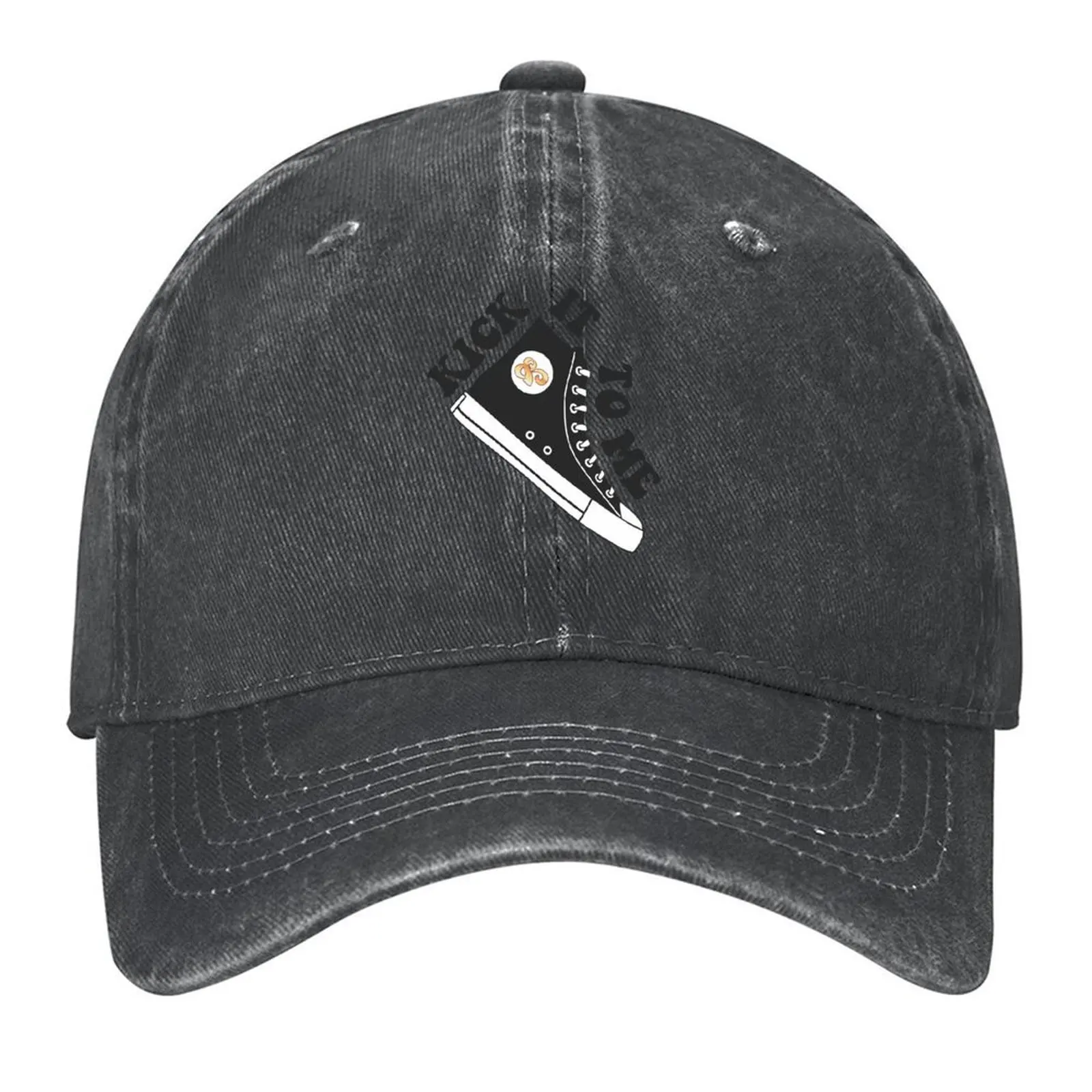 

Sammy Rae Kick It To Me Black & White Baseball Cap fashionable Anime Hat hats on offer party Hat Man Women's