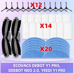 Passend für ECOVACS DEBOT Y1 PRO, YEEDI Y1 PRO Staubsaugerteile Seitenbürste Hepa-Filter Mopptuch Zubehör