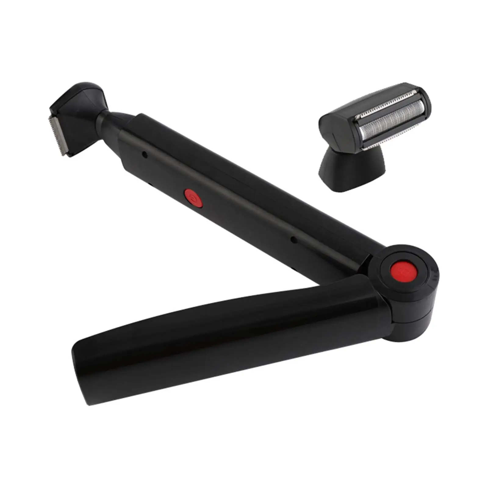 Portable Folding Electric Back Shaver Waterproof Rechargeable Dual Head Painless Trimmer for Hair Removal Men Women Use