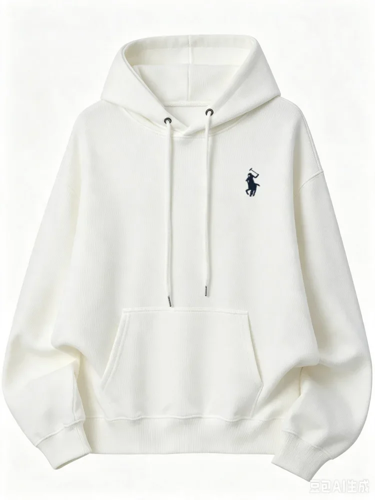 2026 heavyweight Korean style loose hooded sweatshirt men women long sleeved autumn high-end brand embroidered boutique pullover