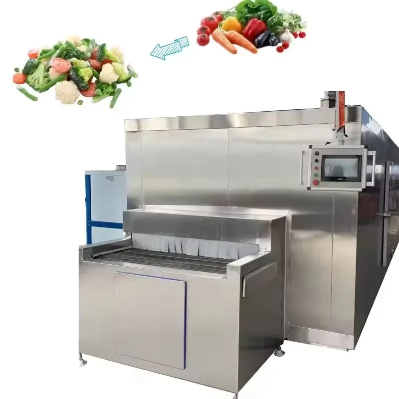 Individual Quick Freezing Small IQF Machine for Shrimp Vegetable Fruit Liquid Nitrogen Tunnel Freezer Customized