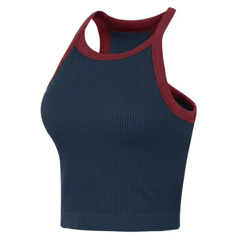 Women's Shock-proof Push-up Bra with Chest Padding I-shaped Breathable Beautiful Back and Side Stripes