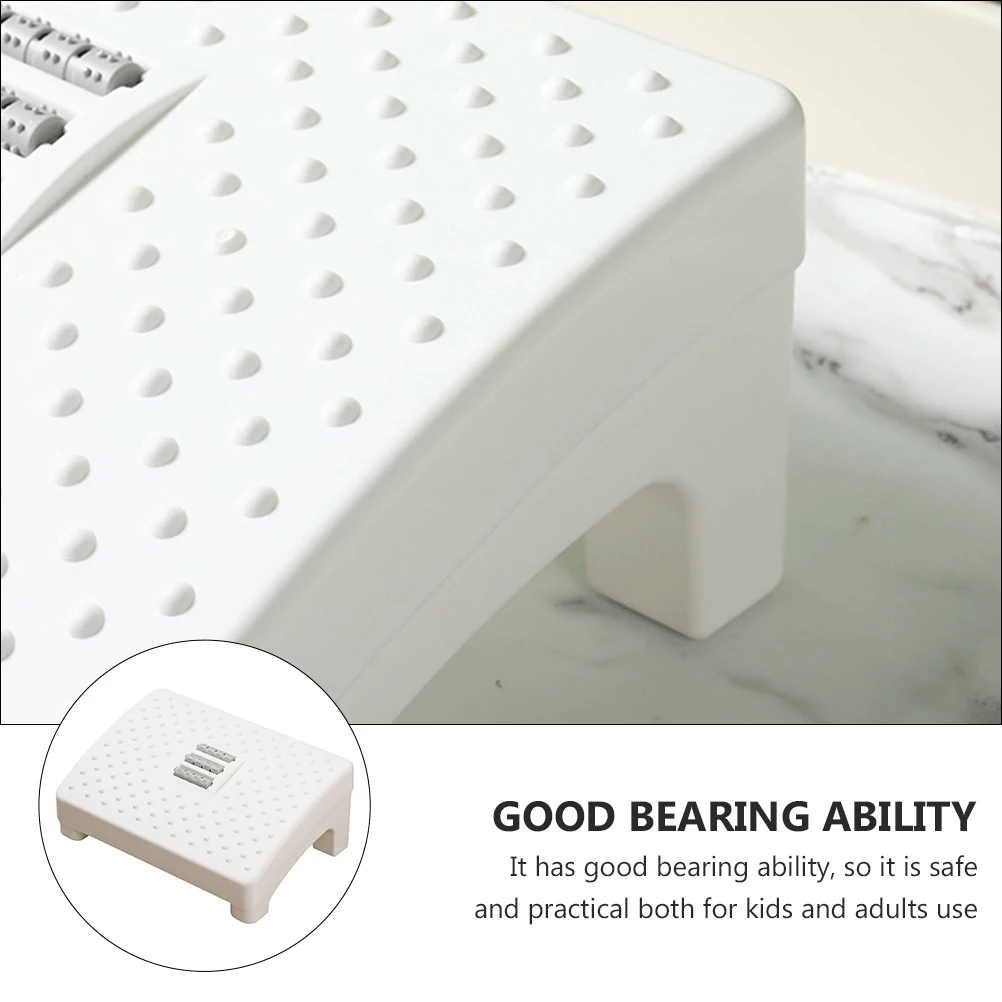 

Massage Footstool Plastic Toilet Foot Rest Stool Roller Support Step For Bathroom Home Use Outdoor Furniture
