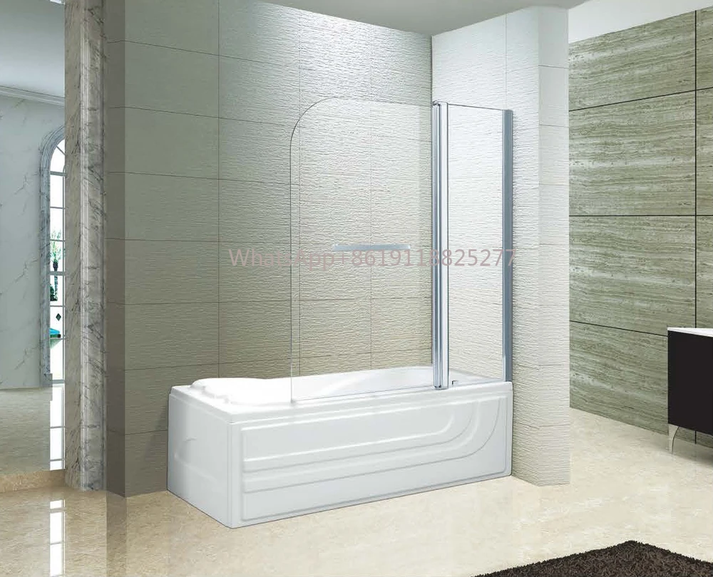 Door Shower Panel Shower Bath Tub Screen(KD3205) Frameless Pivot Tempered Glass Folding