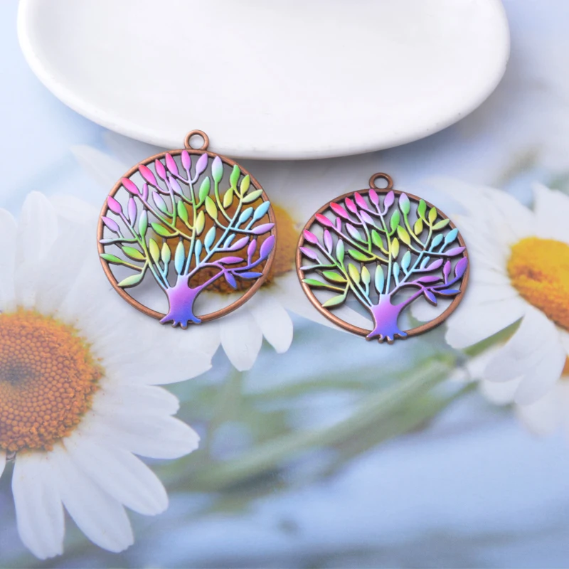 12 Stück/Set Sommerliche, leuchtend bunte Anhänger in Lebensbaum-Form, fächerförmig, fluoreszierende Farben, Schmuckherstellung, Boho-Anhänger, DIY-Ohrringe für Frauen – Detail 10