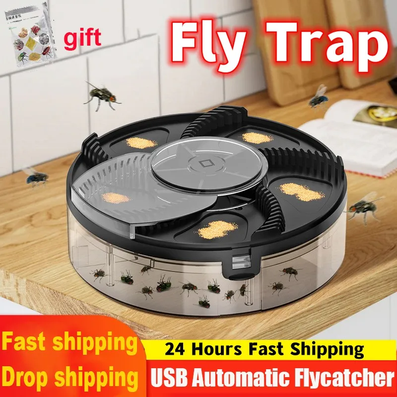 USB Plug Automatic Flycatcher Pest Catcher Repelle Insect Fly Trap Pest Reject Control Garden Indoor Electric Catcher Fly Killer