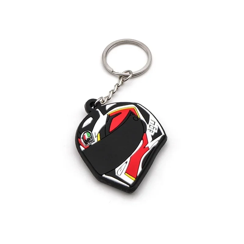 Motorcycle Keychain Rubber Keyring Logo Key Chain 3D Sign Key Ring Helmet Keydiy Boots Shoes Model Accessories for Honda Moto