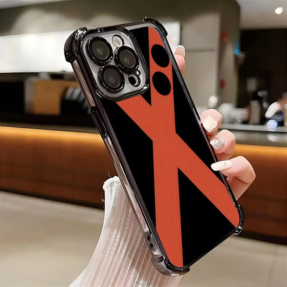 Чехол для телефона Bakugou Katsuki с покрытием для iPhone 17 Pro Max, 16E, 15, 14 Plus, 13, 12, 11 Air, противоударный, с воздушной подушкой, мягкий чехол