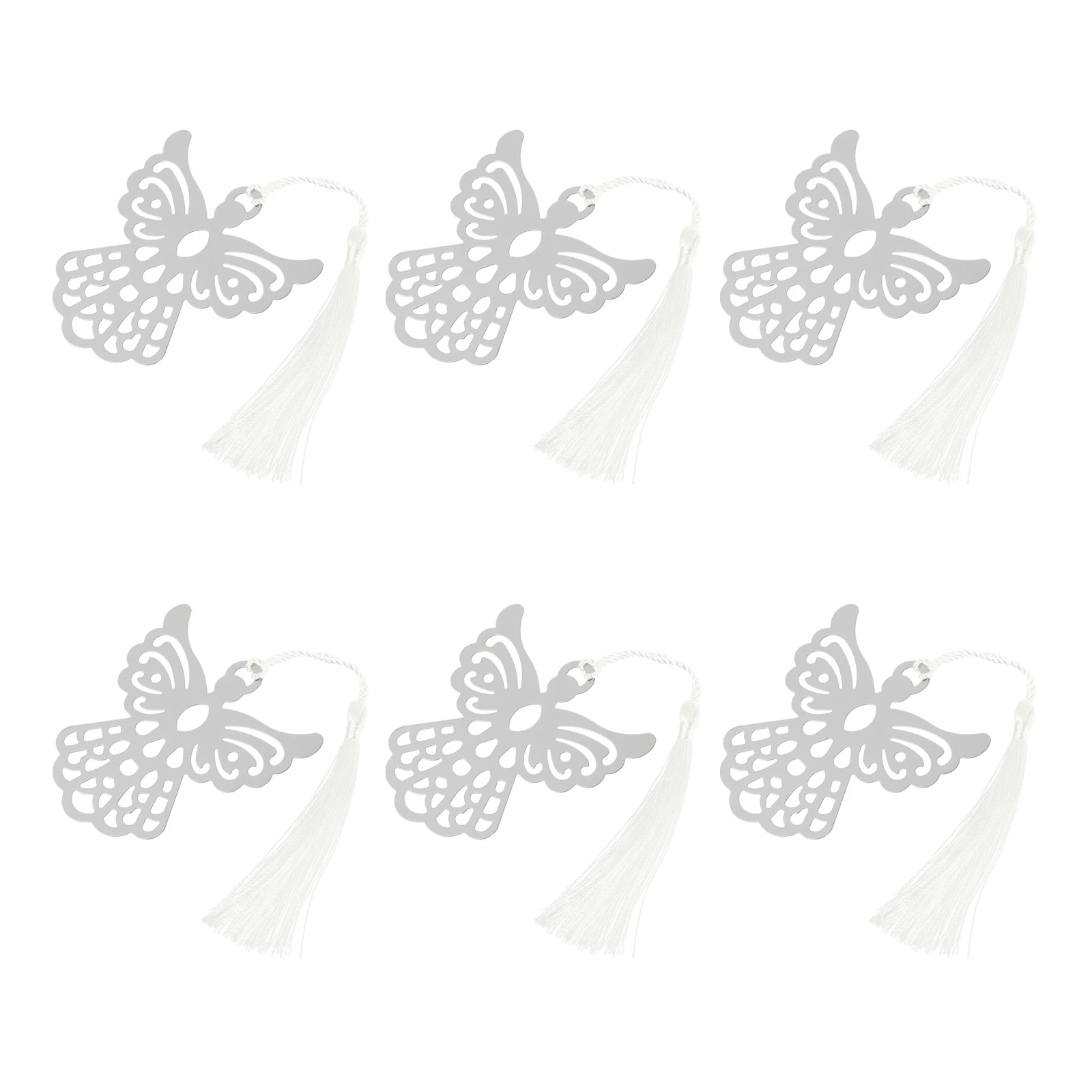 

6 Pcs Angel Bookmark Tassel Bookmarks Metal with Vintage Markers Stainless Steel Creative