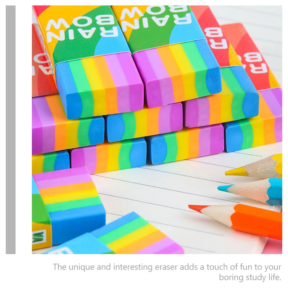 

20pcs Colorful Pencil Erasers Multi-Function Mini Erasers For Kids Students Compact Wear-Resistant Eraser Daily Use School