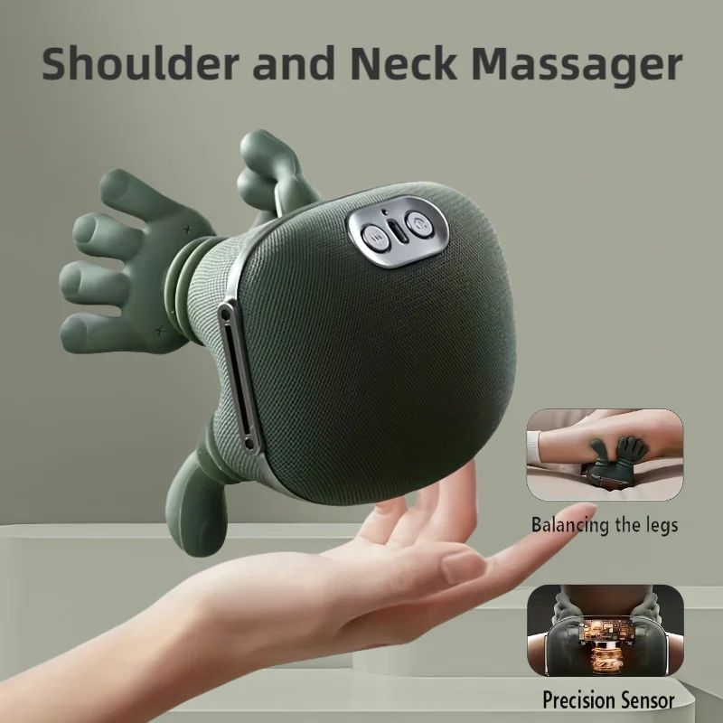 5 Fingers Human Hand Simulation Massager, Wireless USB Rechargeable Massager for Neck Shoulder Body Muscle Relief Gift
