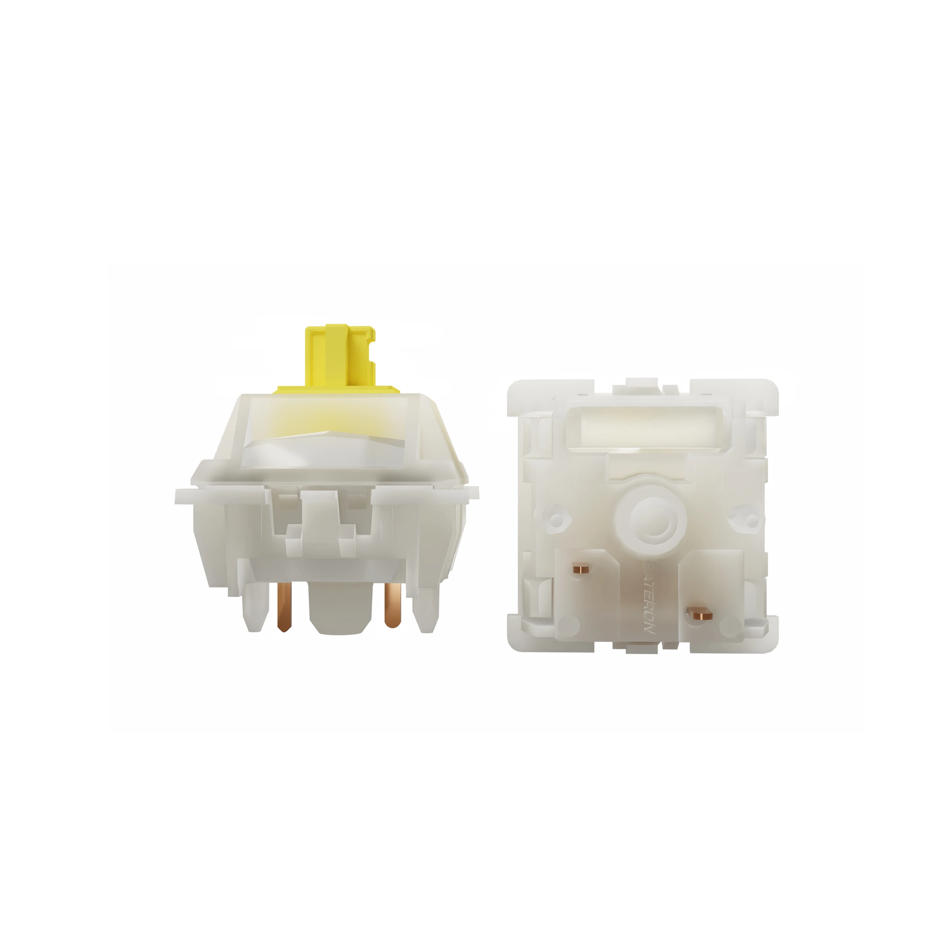 Przełączniki Gateron Milky Yellow Pro V3 do klawiatur mechanicznych MX, 5-pinowe, liniowe/przeciwsmarowane przełączniki 50gf
