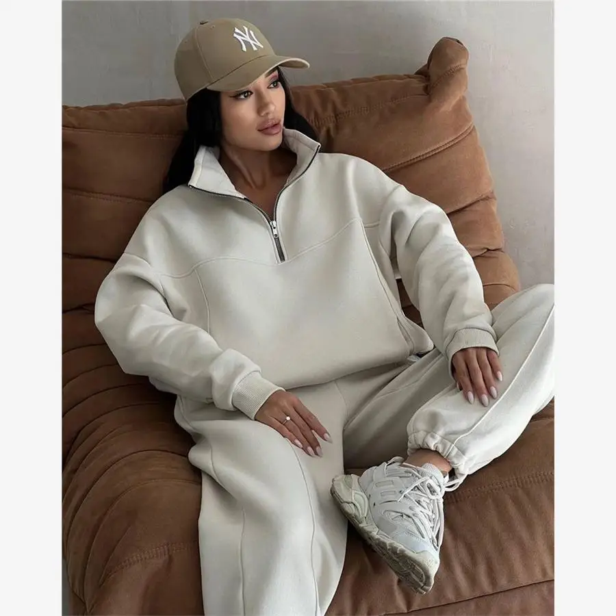 

Новый модный повседневный комплект 2024 года: длинный свитер и брюки, двухсоставный костюм из полиэстера с длинными рукавами и воротником-стойкой, для женщин 8-25 лет.