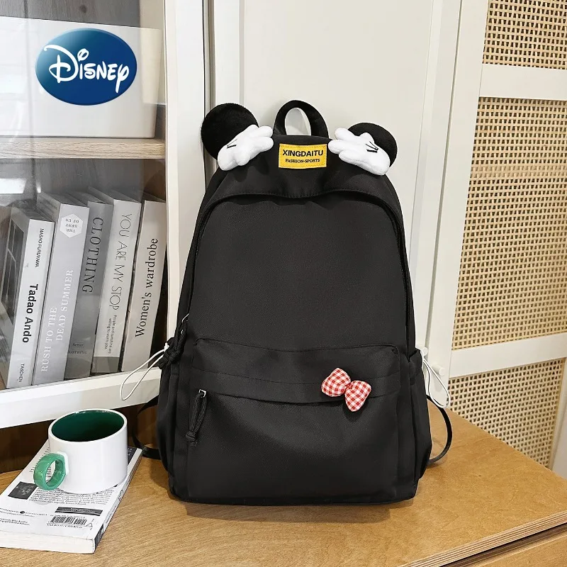 

Disney Mickey New Student School Bag Large Capacity Fashion Trendy Women's Backpack Cartoon Casual Luxury Backpack High Quality