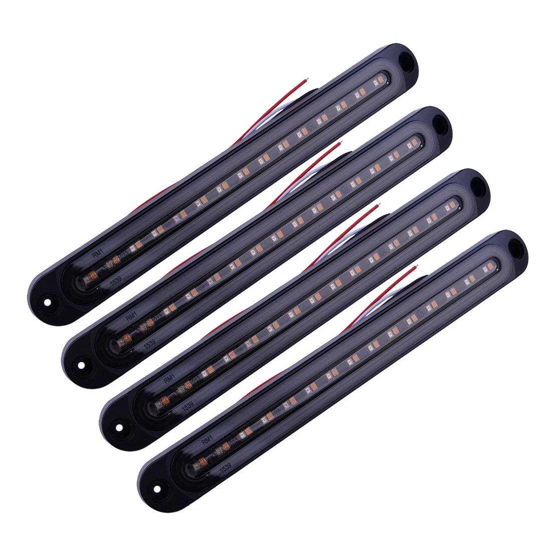 

4Pcs 10" LED Tail Brake Stop Light Bar Flowing Sequential Turn Signal Lamp DRL Universal For Car Trailer RV Lorry Truck Van SUV