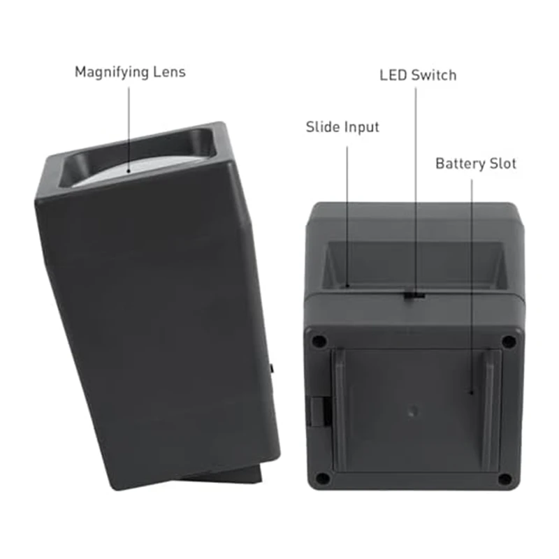 35Mm Slide And Film Viewer, Negative Viewer, Desktop LED Lighted Viewing, 2X Magnification Easy Install Easy To Use