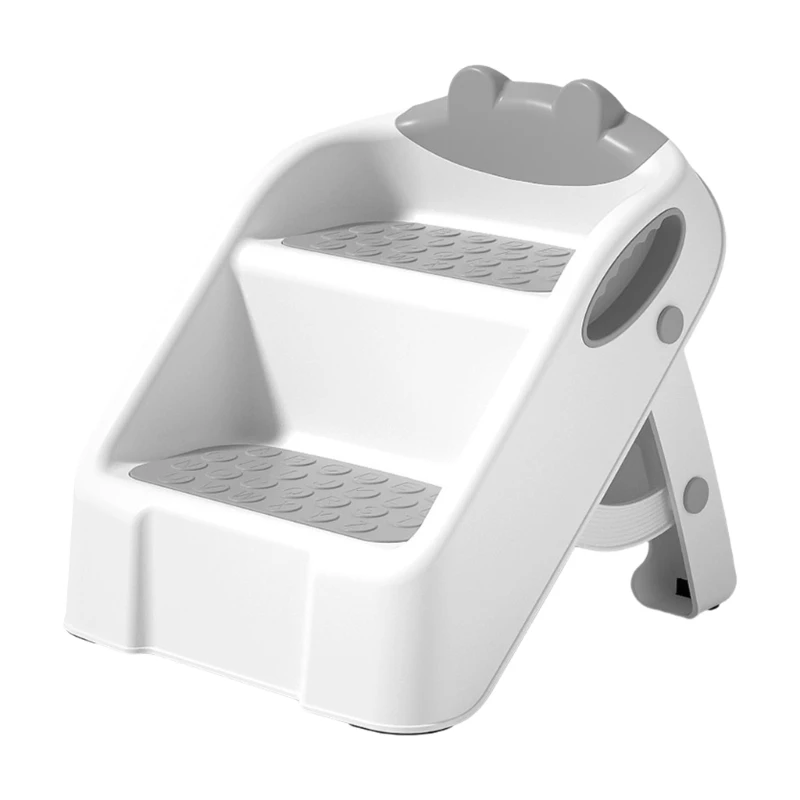 

New Folding Kids Potty Training Step Stool Anti-Slip Baby Ladder Stool Helper with Safety Handles for Baby Toilet Potty Training