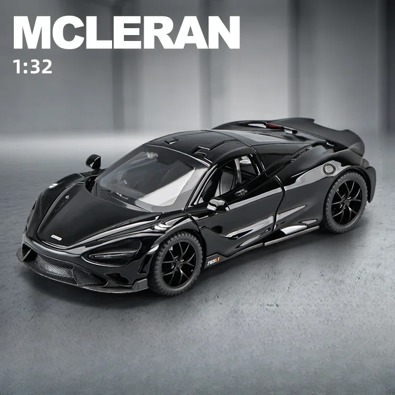 1:32 McLaren 765LT Sport Car Model Sound Light Children Diecast Toys Vehicles Boys Car Toy Gift Collective Voiture Miniature