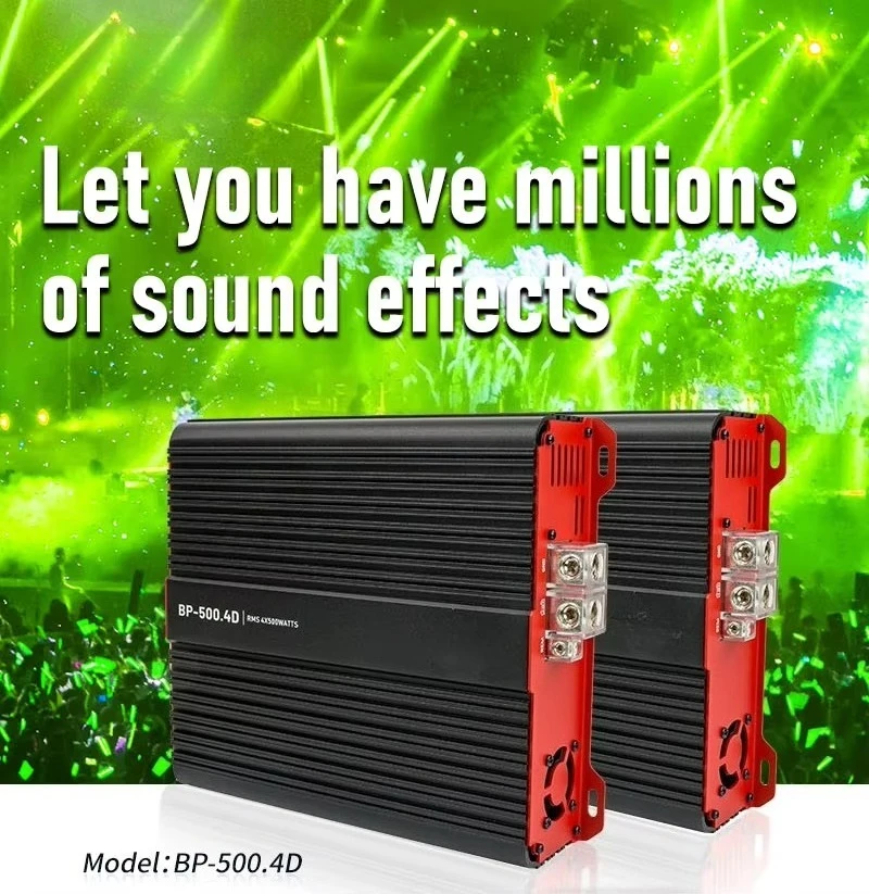 BP-500.4 4-Channel Car Amplifier Full Range X12 6000 Watts Max Power High Performance Audio Enhancement