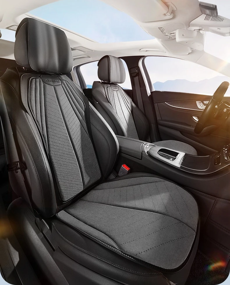 Luxury Sedan SUV Seats Protection Universal Car Seat Cover Breathable High Quality Perforated Latex Suede Car Seat Covers