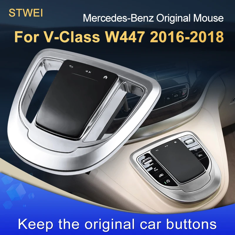Original Car Central Control Knob Joystick Touch Mouse Multimedia Buttons Old To New For Mercedes Benz V-Class W447 2016-2018
