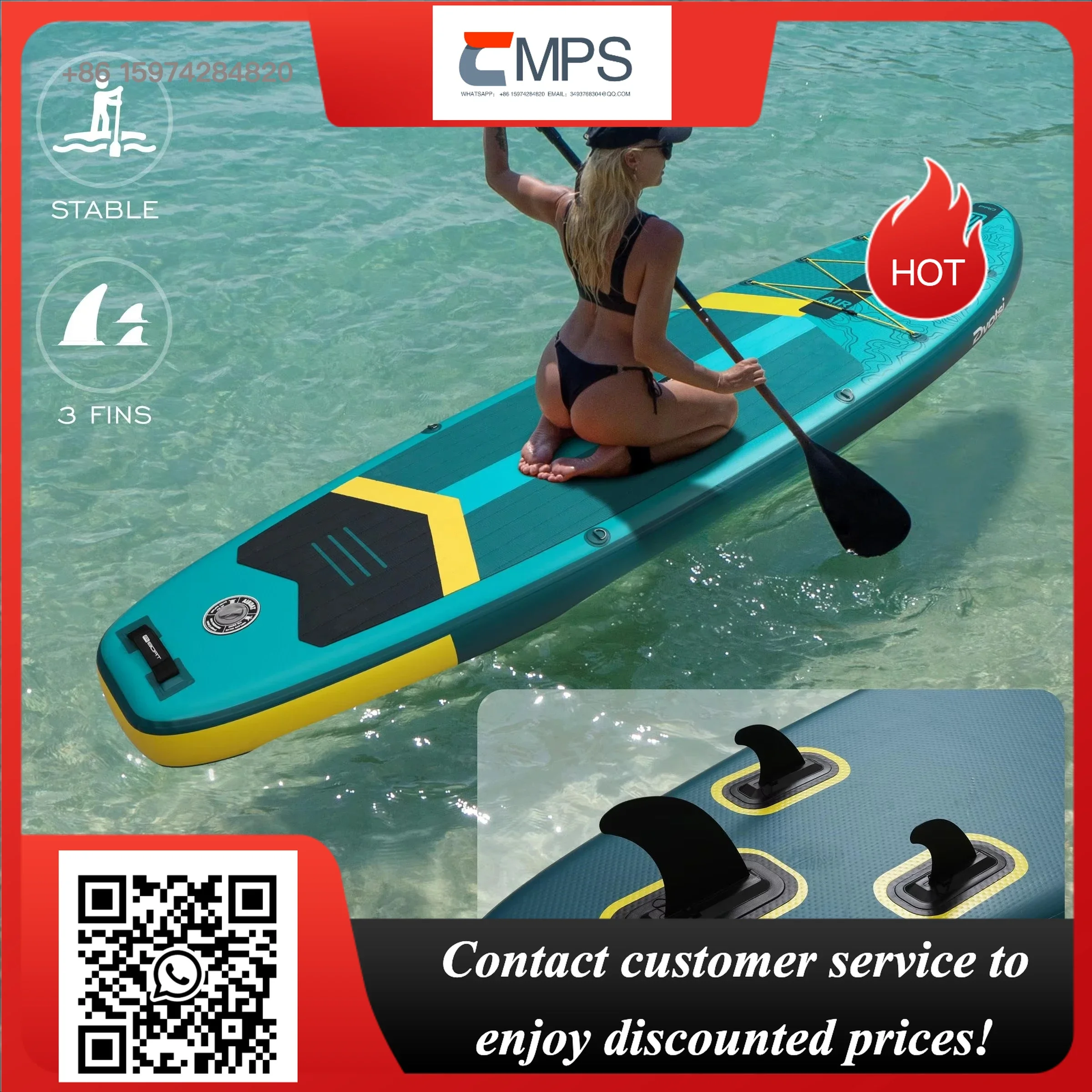 Factory Wholesale Hot Welding Seam Stand-up Fishing Surfing SUP Paddle Board 3 Sizes Drop Stitch Inflatable SUP Board Surfboard