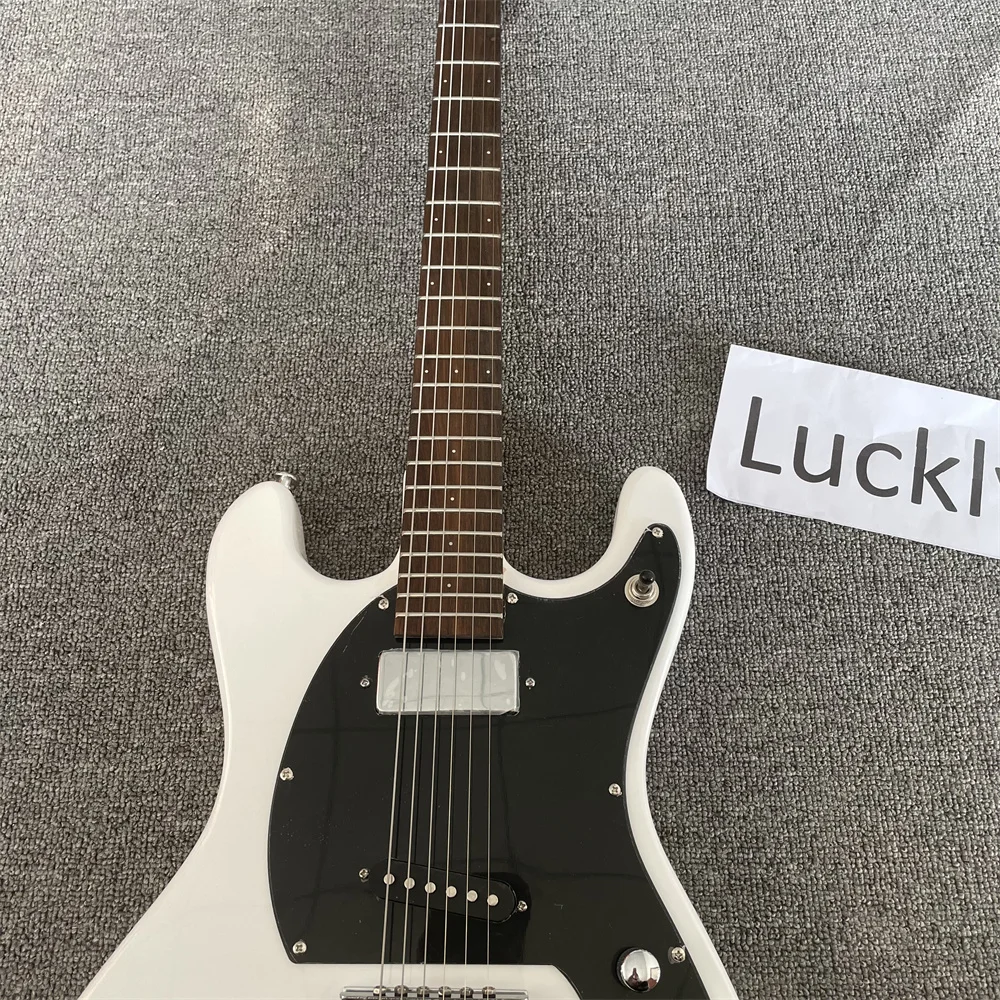 Ventures Johnny Ramone Mosrite Mark II White Electric Guitar Tune-A-Matic & Stop Tailpiece, Mini Humbucker Neck Pickup Guirars