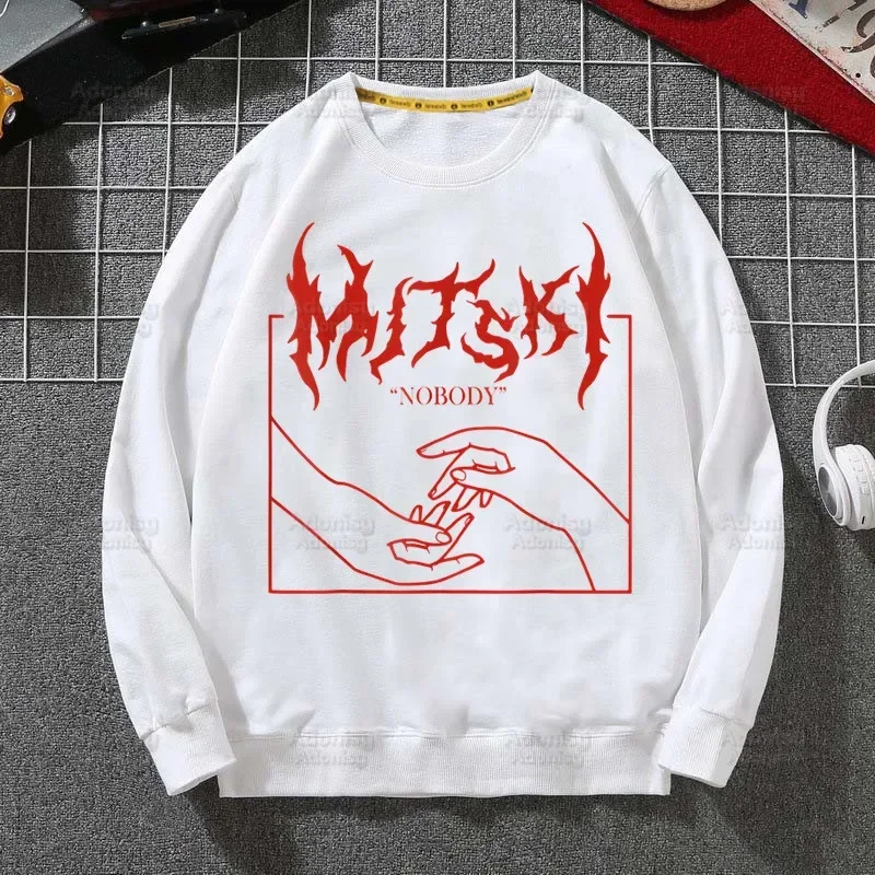 Mitski Singer Washing Machine Heart Sweatshirts Harajuku Loose Streetwear Top Autumn Spring O Neck Pullover Hoody Mens