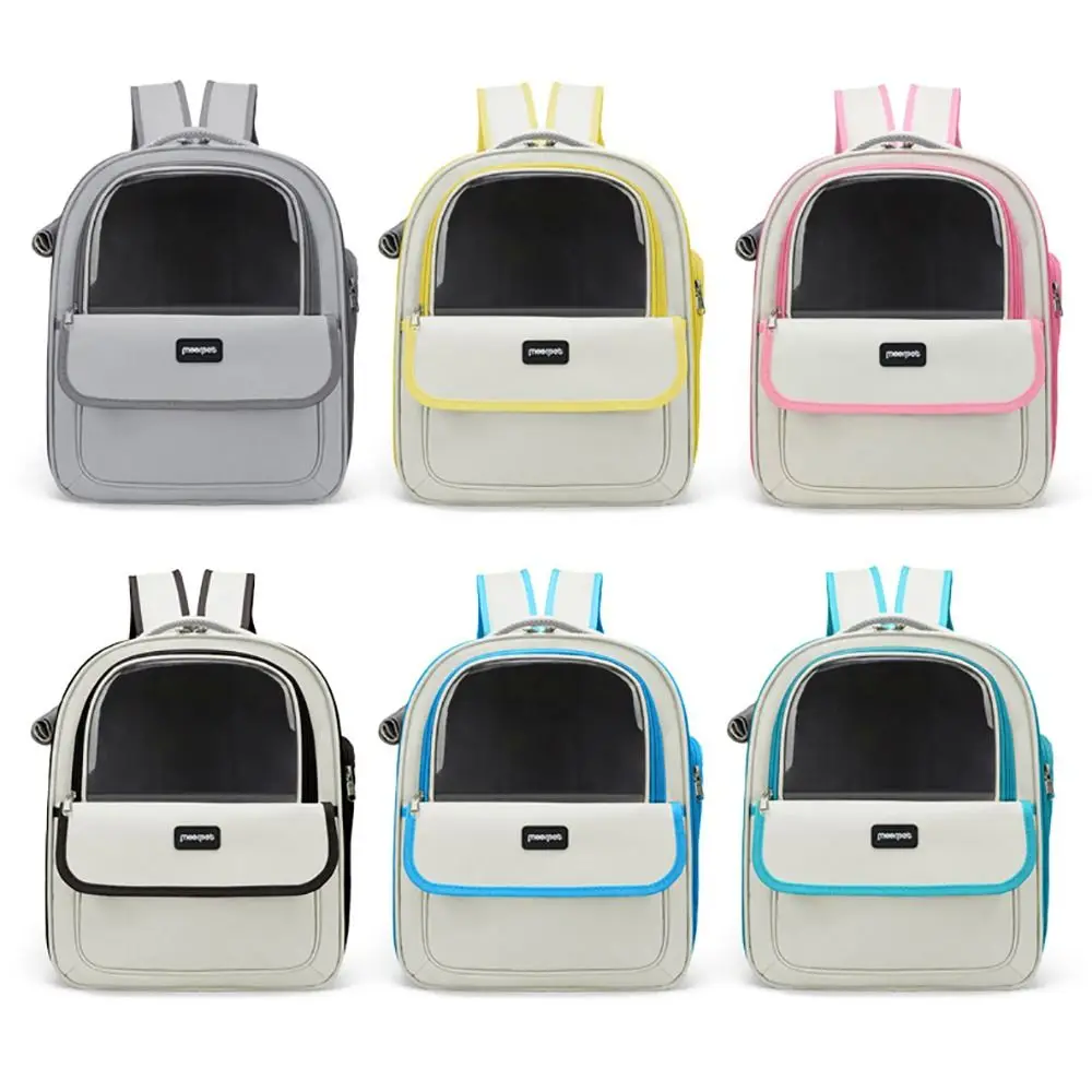 

Oxford+PVC Cat Carrier Bag Side Curtain Large Capacity Pet Travel Backpack Portable Breathable Cat Carrying Bag Cat/Puppy