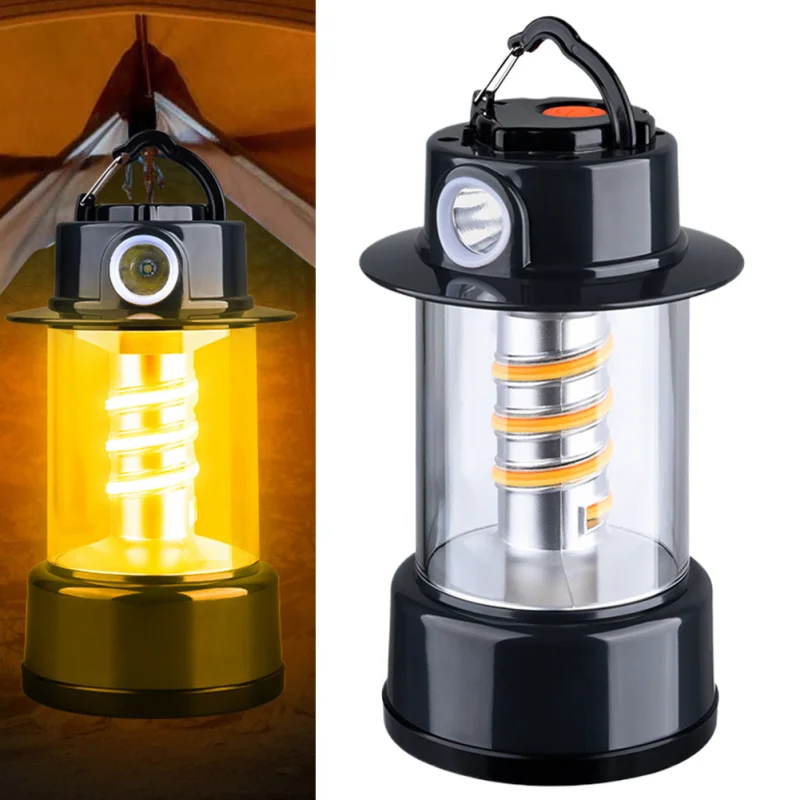 LED Camping Lantern Rechargeable Hanging Tent Light Waterproof Atmosphere Light for Hurricanes Emergency Power Outages Outdoor