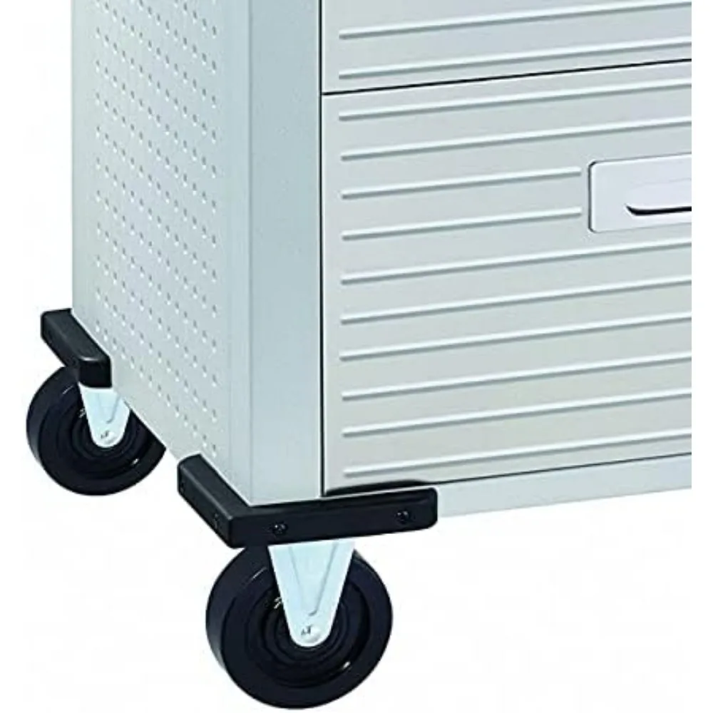 UltraHD Heavy Duty rolkast werkbanktafel met massief houten blad, werkstation voor garage, magazijn, kantoor,