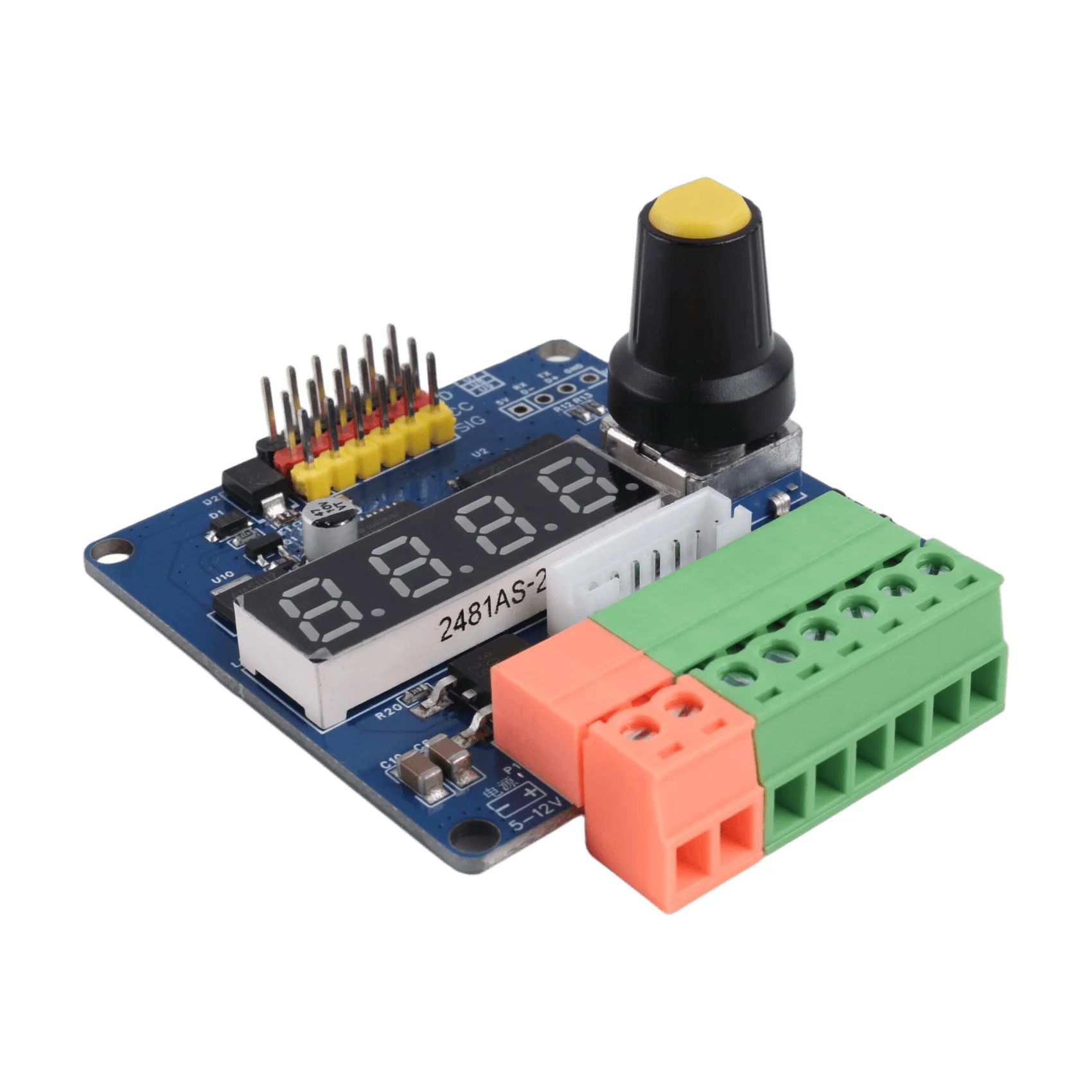 AS95-RC Servo Tester 6-Channel Servo Controller Board PWM Speed/Angle Adjustable, For RC Models/Robotic Arms/Servo Testing