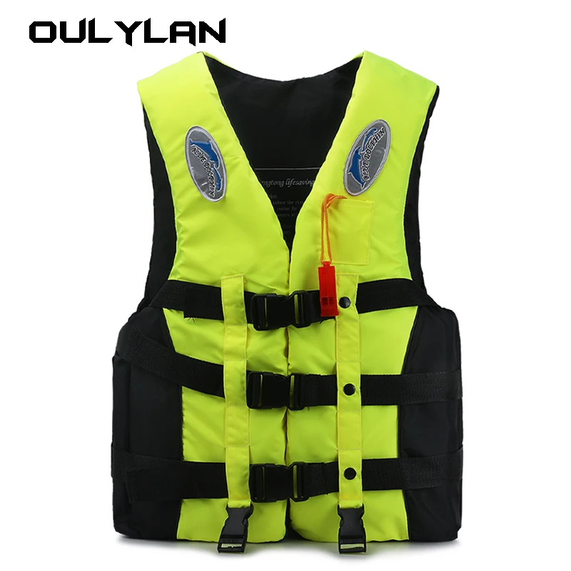 Extérieur Adulte Enfants Natation Gilet De Sauvetage Réglable Flottabilité Survie imbibé Polyester Enfants Vie glaSize S-XXXL