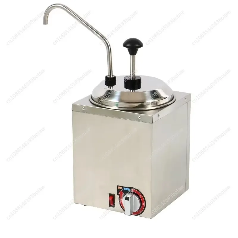 Electric Cheese Dispenser Square Stainless Steel 110V 220V Sauce Pump Cheese Insulation Heating Dispenser 2.5L Capacity