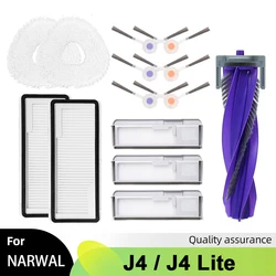 For Narwal Freo X Ultra / Narwal J4 / J4 Lite Robot Vacuum Cleaner Parts Side Brush HEPA Filter Mop Pad Accessories Replacement