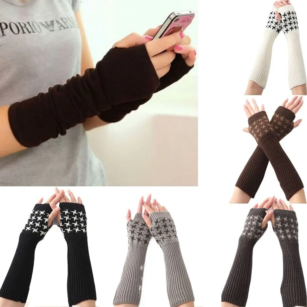 

Unisex Glove Snow Skiing Glove Washable Women Winter Glove Arm Warmer Knitting Half Finger Gloves Winter Women Gloves