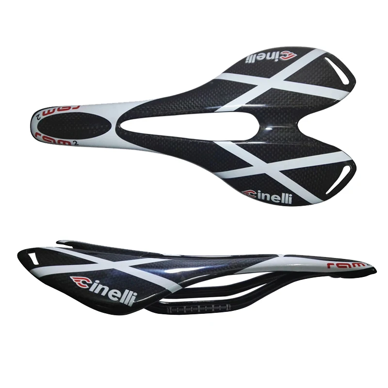 

Mountain road bike carbon fiber 3K riding seat cushion saddle hollow seat package carbon bow ultra light bike accessories