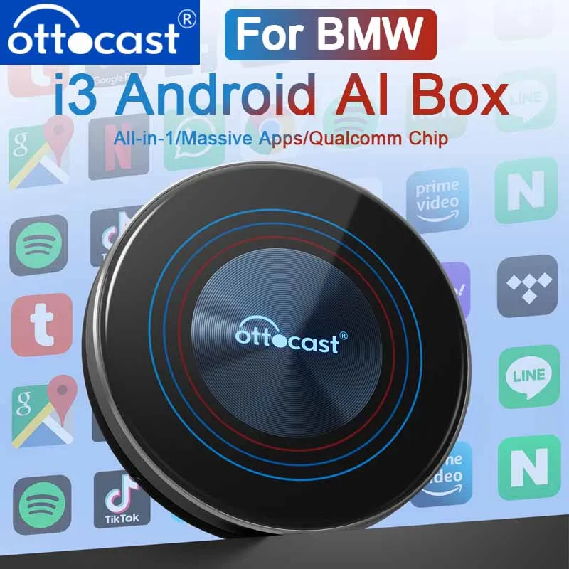 OTTOCAST i3 カーボックス Android13 AI ワイヤレスCarPlay