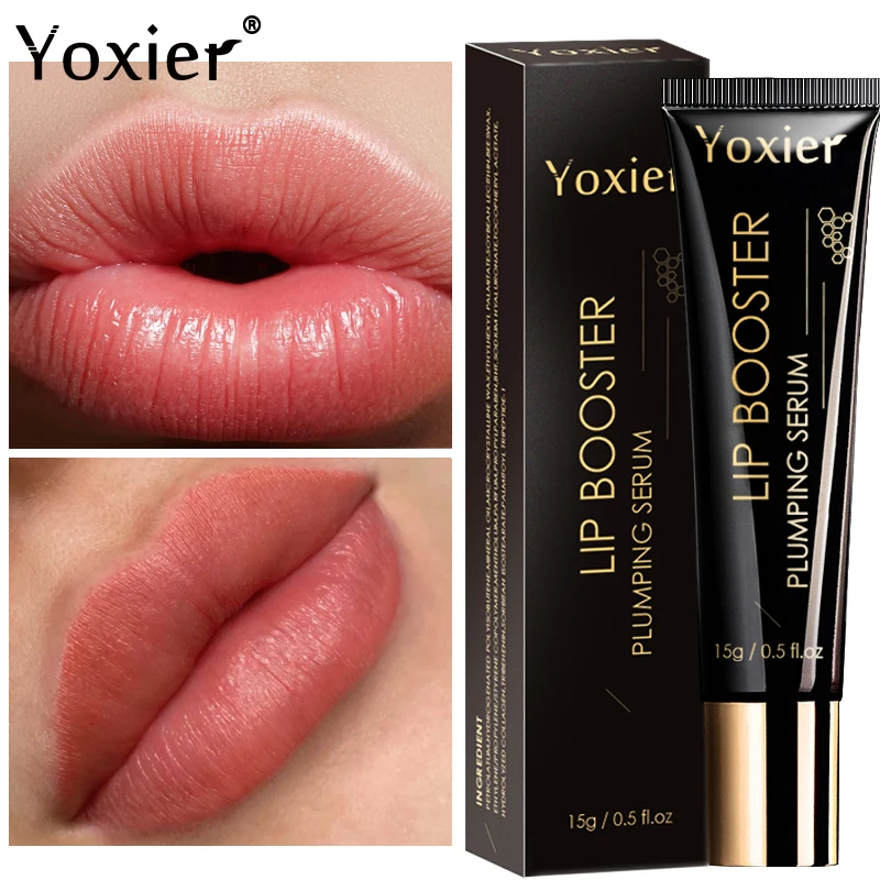 Collagen Lip Booster Plumping Serum Repair Lip Line Anti-Wrinkle Plump Enhancer Essence Hyaluronic Moisturizing Lip Treatment