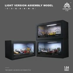 TimeMicro&MoreArt 1:64 multi-style integrated picture frame parking lot lighting version scene model